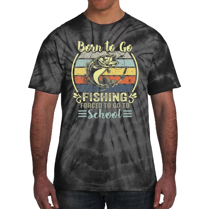 Funny Born To Go Fishing Bass Fish Fisherman Tie-Dye T-Shirt