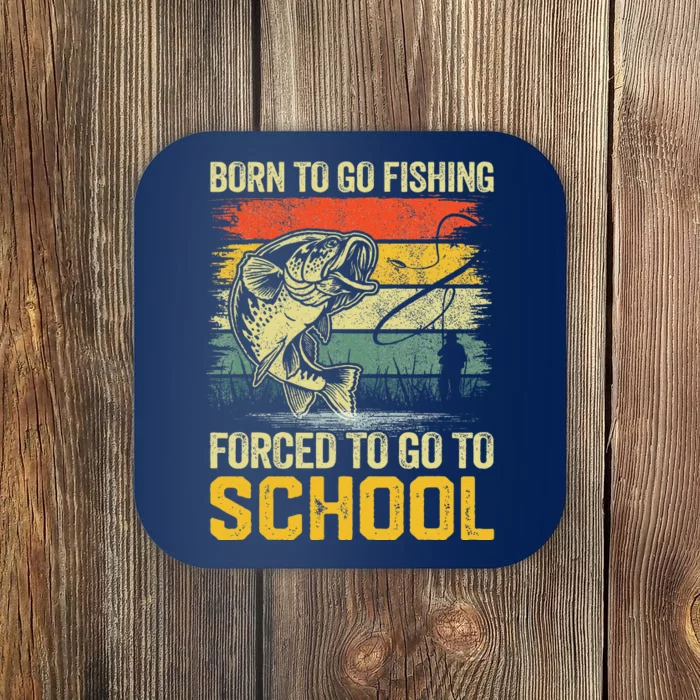 Funny Born To Go Fishing Bass Fish Fisherman Coaster