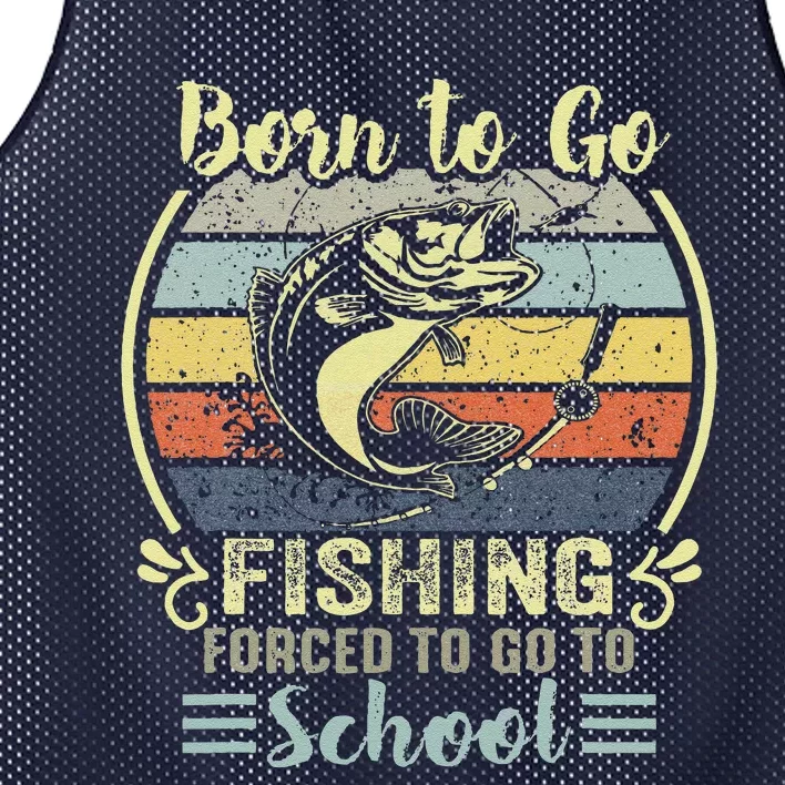 Funny Born To Go Fishing Bass Fish Fisherman Mesh Reversible Basketball Jersey Tank