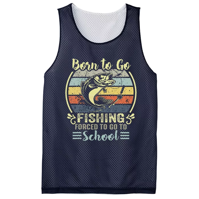 Funny Born To Go Fishing Bass Fish Fisherman Mesh Reversible Basketball Jersey Tank