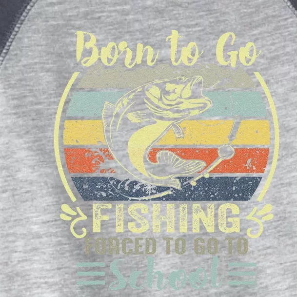 Funny Born To Go Fishing Bass Fish Fisherman Toddler Fine Jersey T-Shirt