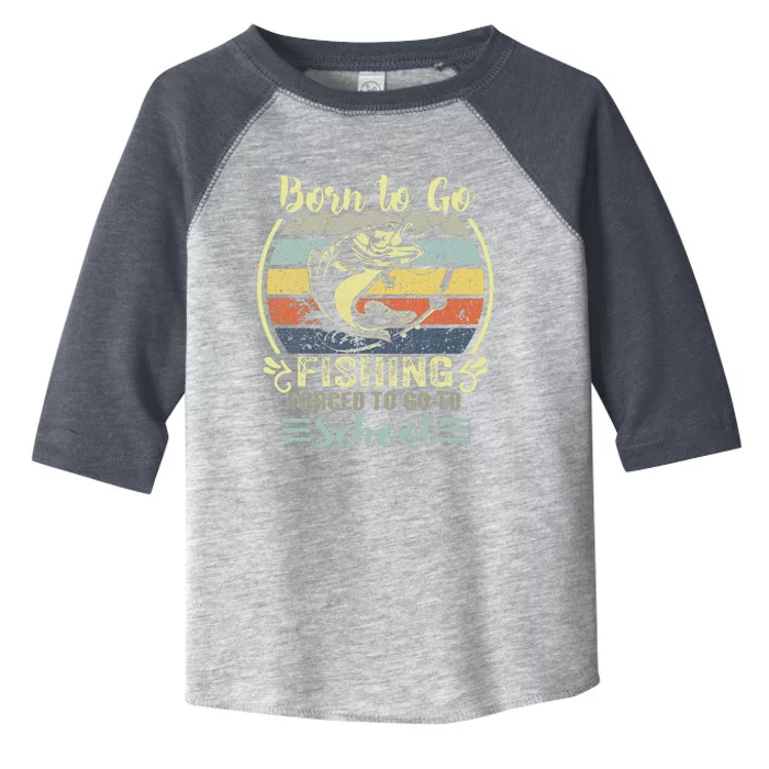 Funny Born To Go Fishing Bass Fish Fisherman Toddler Fine Jersey T-Shirt