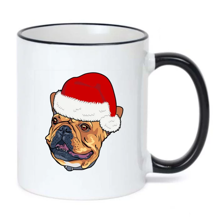 Funny Boston Terrier Bostie Dog Lover Christmas Santa Hat Gift Black Color Changing Mug