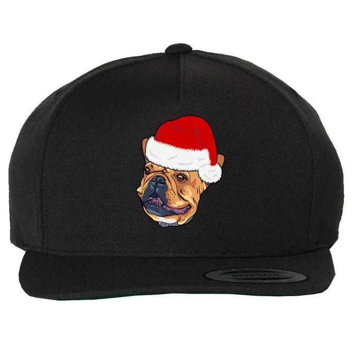 Funny Boston Terrier Bostie Dog Lover Christmas Santa Hat Gift Wool Snapback Cap