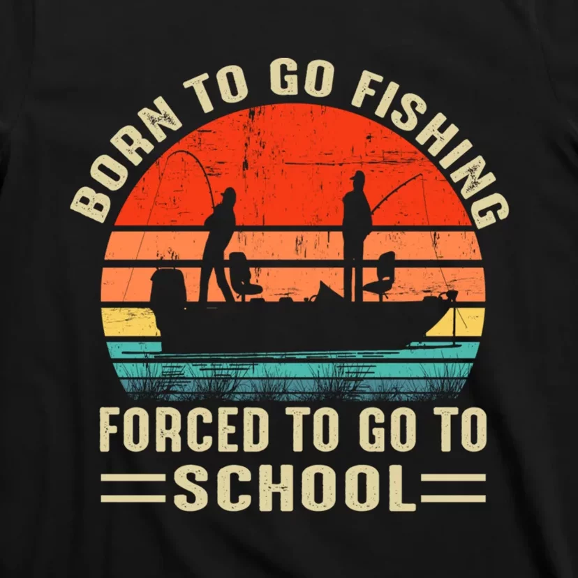 Funny Born To Go Fishing Bass Fish Fisherman Boy T-Shirt