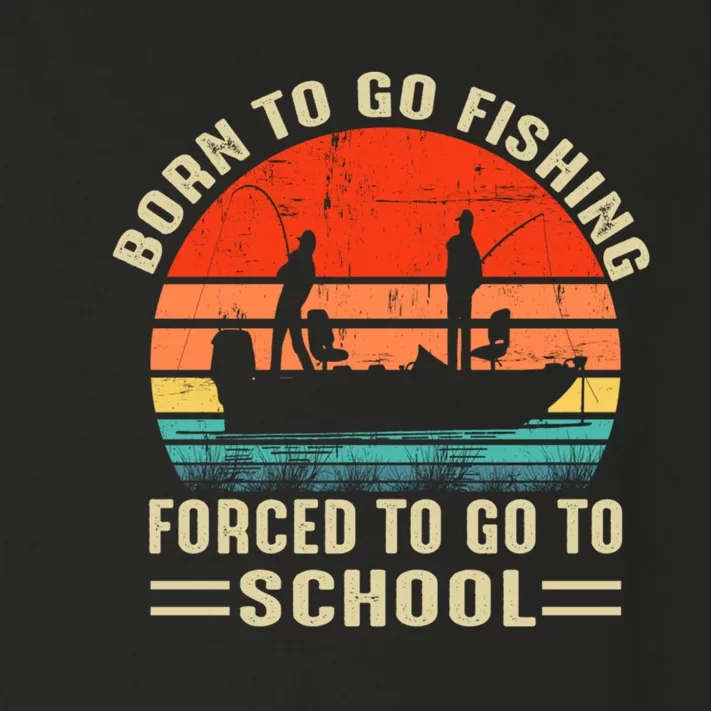 Funny Born To Go Fishing Bass Fish Fisherman Boy Toddler Long Sleeve Shirt