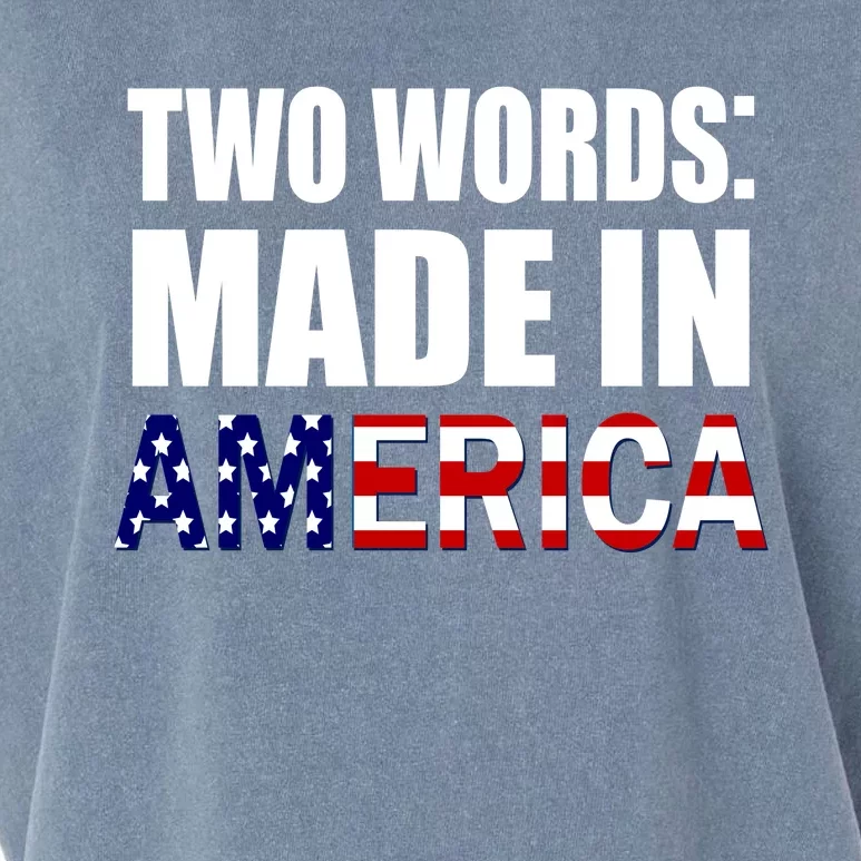 Funny Biden Two Words, Made In America Garment-Dyed Women's Muscle Tee