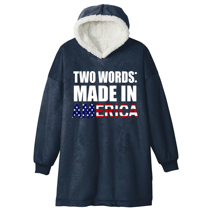 Funny Biden Two Words, Made In America Hooded Wearable Blanket