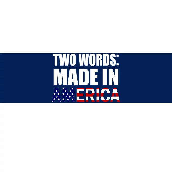 Funny Biden Two Words, Made In America Bumper Sticker