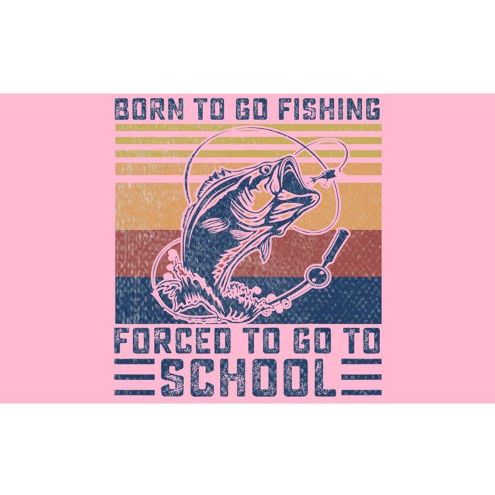 Funny Born To Go Fishing Bass Fish Fisherman Bumper Sticker