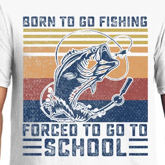 Funny Born To Go Fishing Bass Fish Fisherman Pajama Set