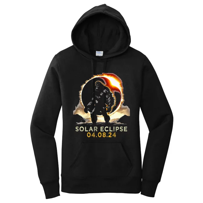 Funny Bigfoot Total Solar Eclipse 4.08.2024 Apparel Women's Pullover Hoodie