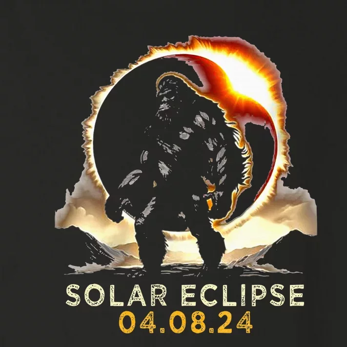 Funny Bigfoot Total Solar Eclipse 4.08.2024 Apparel Toddler Long Sleeve Shirt