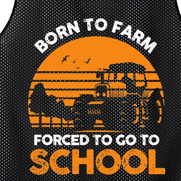 Farmer Born To Farm Forced To Go To School Agriculturist Mesh Reversible Basketball Jersey Tank