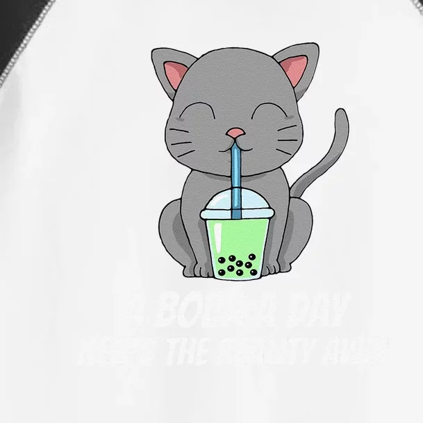 Funny Bubble Tea Cute Tee Cat Drinking Milk Tea Toddler Fine Jersey T-Shirt