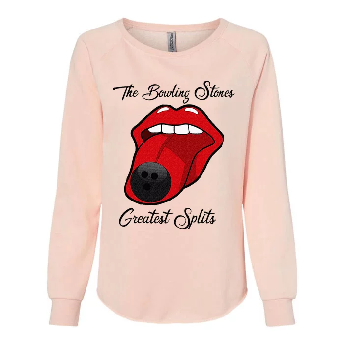 Funny Bowling The Bowling Stones Design Womens California Wash Sweatshirt