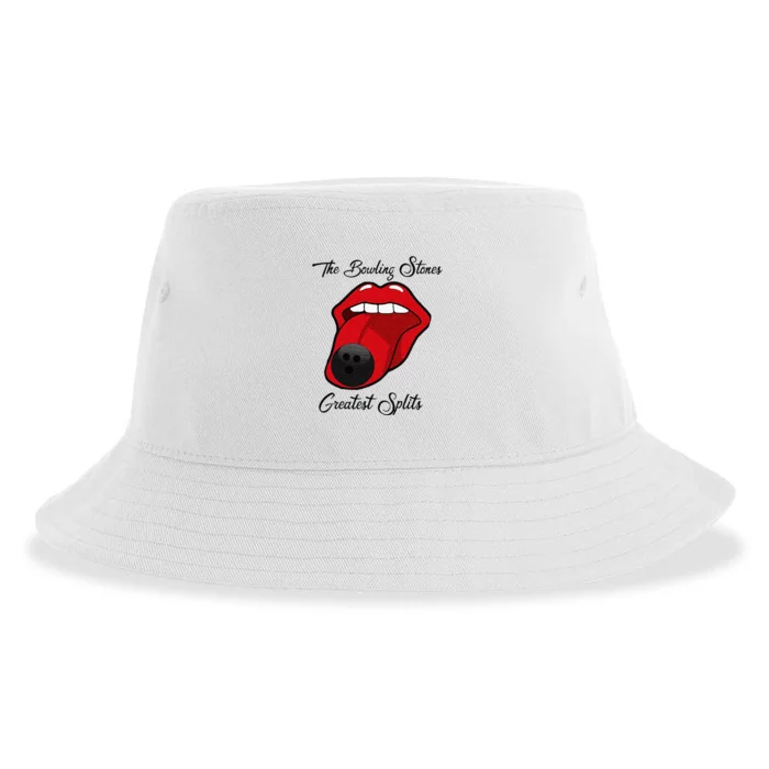 Funny Bowling The Bowling Stones Design Sustainable Bucket Hat