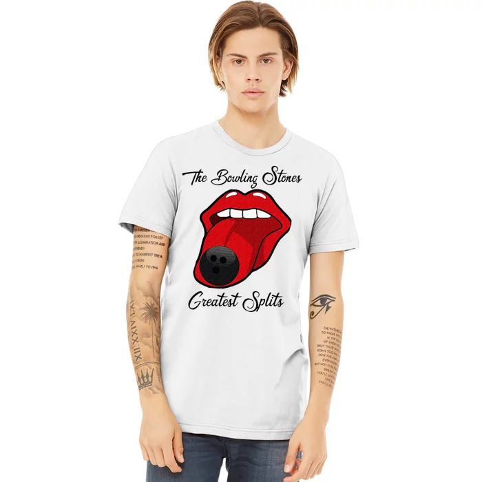 Funny Bowling The Bowling Stones Design Premium T-Shirt