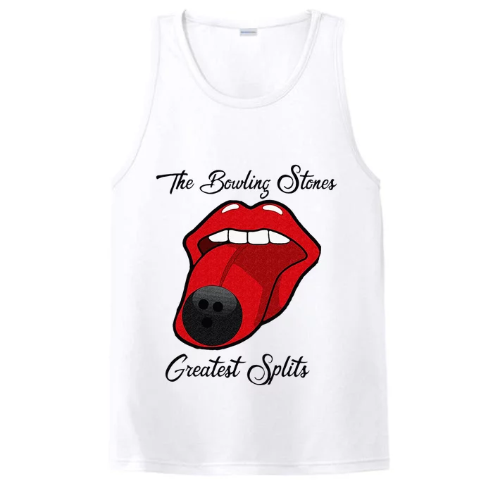 Funny Bowling The Bowling Stones Design Performance Tank