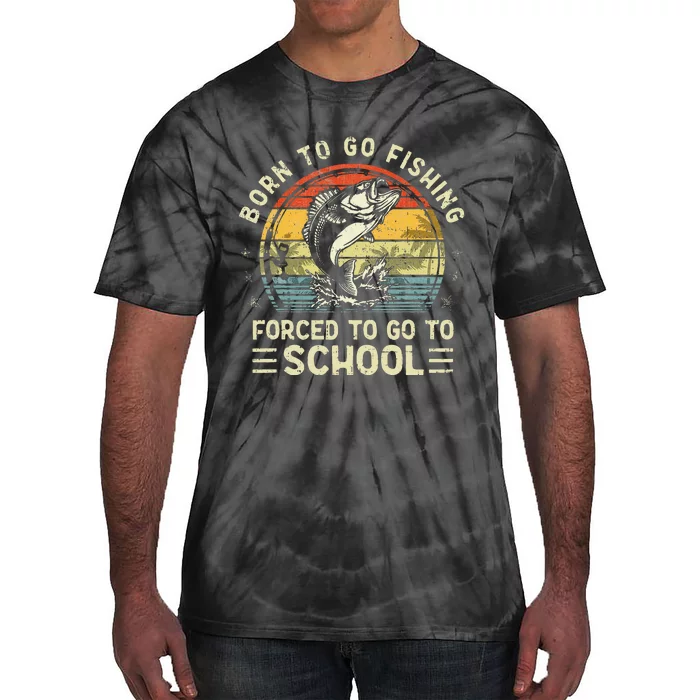 Funny Born To Go Fishing Bass Fish Fisherman Tie-Dye T-Shirt