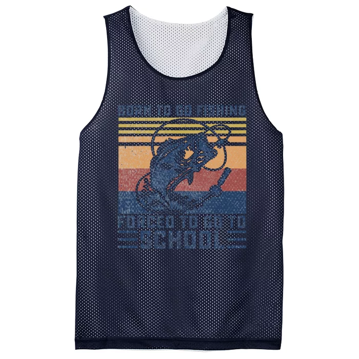 Funny Born To Go Fishing Bass Fish Fisherman Mesh Reversible Basketball Jersey Tank