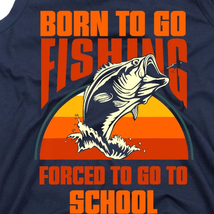 Funny Born To Go Fishing Bass Fish Fisherman Boy Tank Top