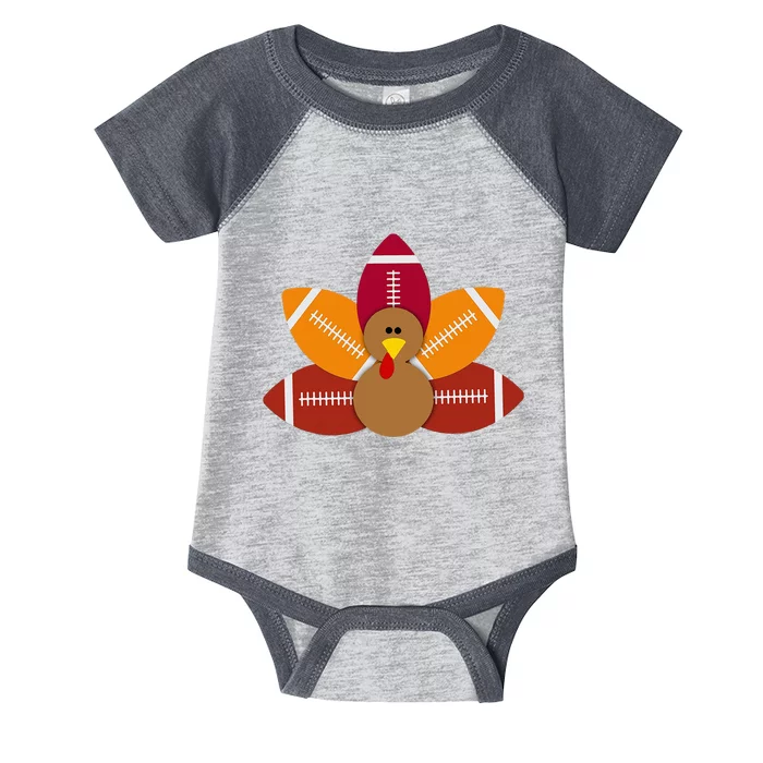 Funny Baby Turkey And Football Balls Sport Lovers Infant Baby Jersey Bodysuit