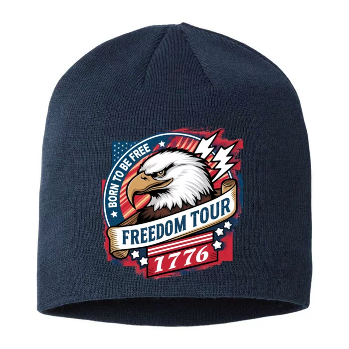 Freedom Born To Be Free 1776 4th Of July 8 1/2in Sustainable Knit Beanie