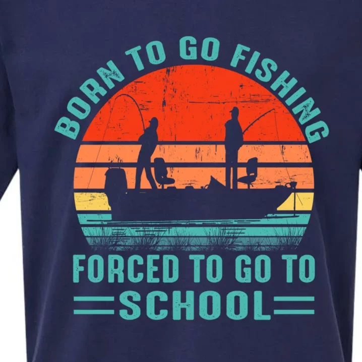 Funny Born To Go Fishing Bass Fish Fisherman Gift Sueded Cloud Jersey T-Shirt