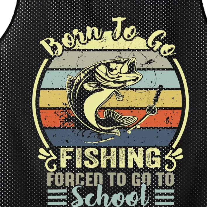 Funny Born To Go Fishing Bass Fish Fisherman Mesh Reversible Basketball Jersey Tank