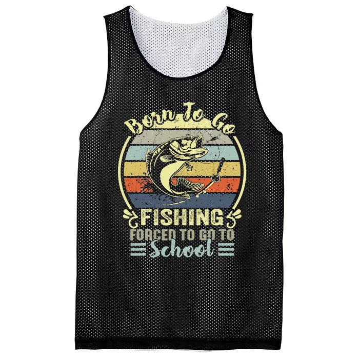 Funny Born To Go Fishing Bass Fish Fisherman Mesh Reversible Basketball Jersey Tank