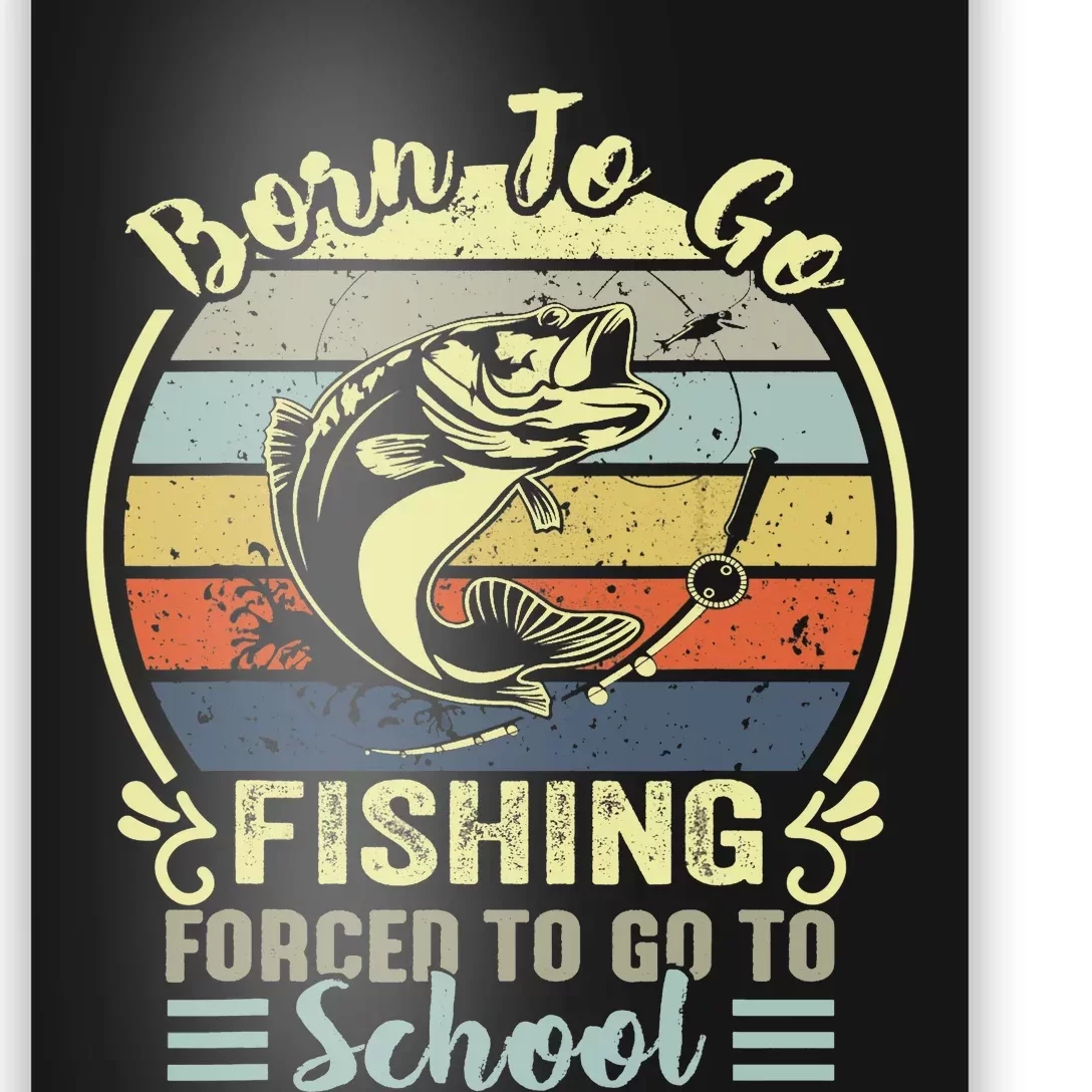 Funny Born To Go Fishing Bass Fish Fisherman Poster