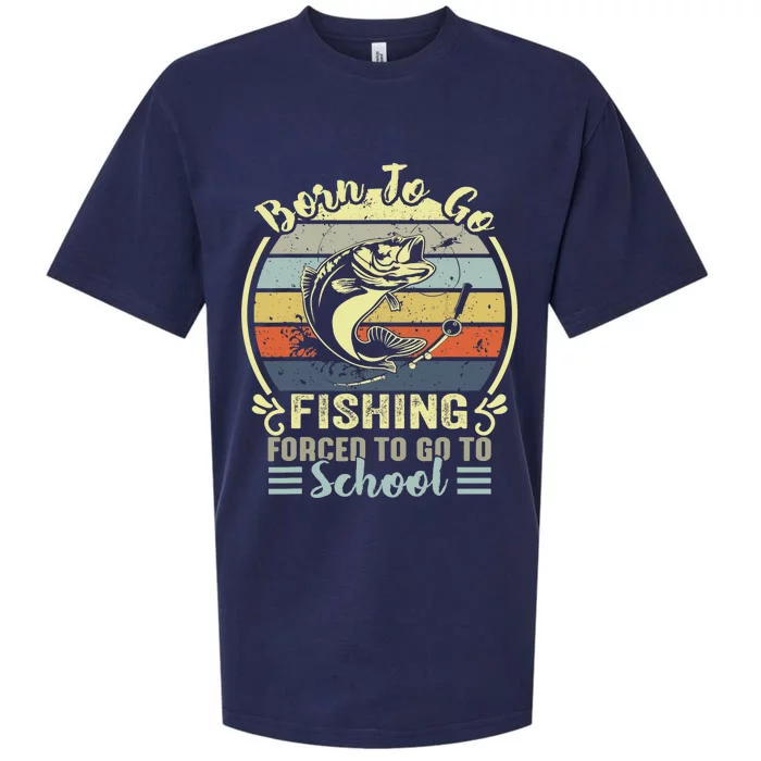 Funny Born To Go Fishing Bass Fish Fisherman Sueded Cloud Jersey T-Shirt