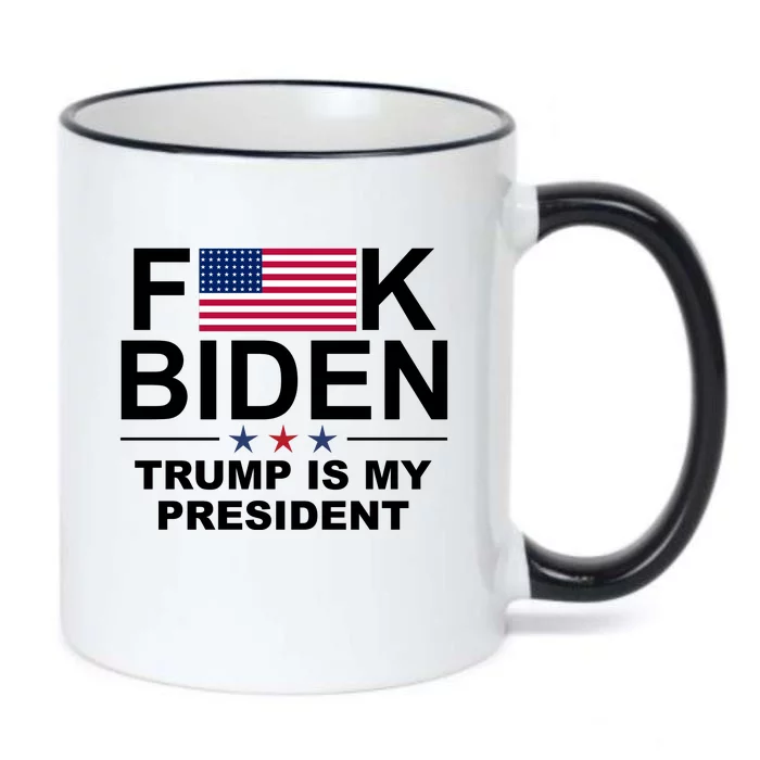 Fuck Biden Trump Is My President Black Color Changing Mug