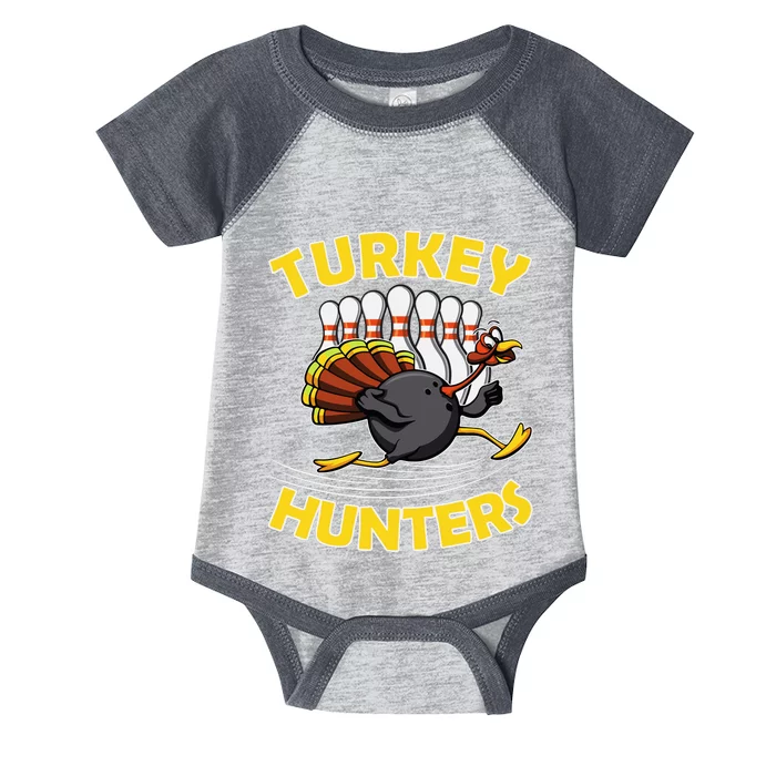 Funny Bowling Turkey Hunters Infant Baby Jersey Bodysuit