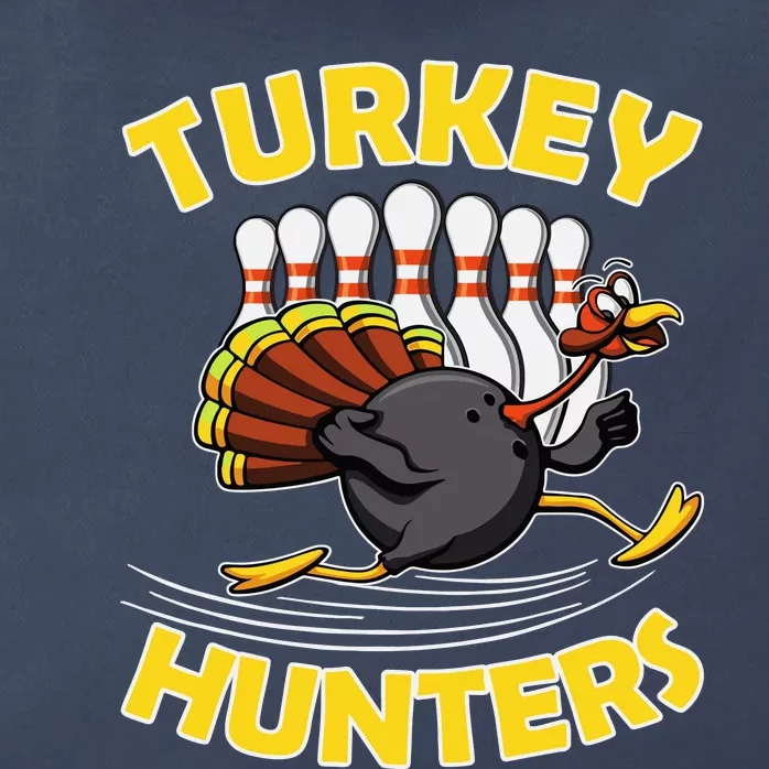 Funny Bowling Turkey Hunters Zip Tote Bag