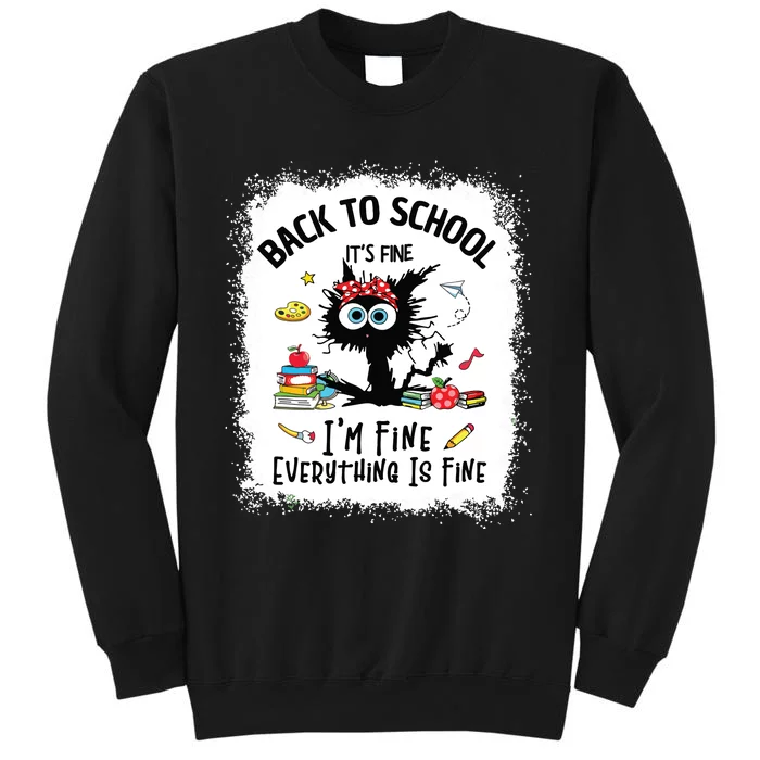 Funny Back To School Teacher Happy First Day Of School Tall Sweatshirt