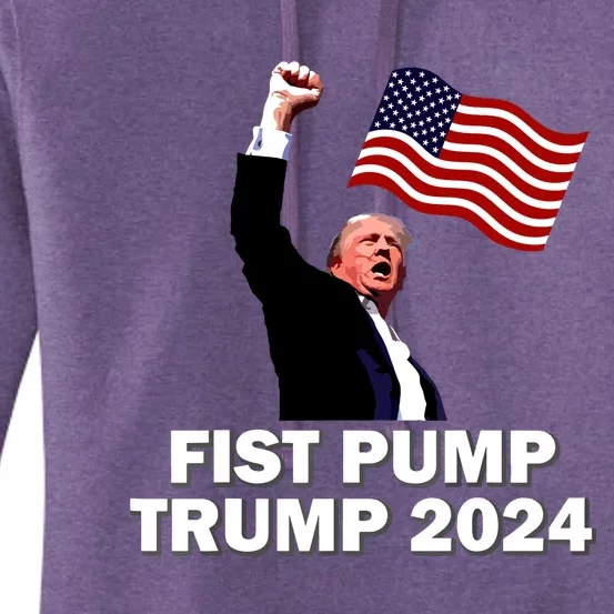 Fist Bump Trump 2024 Women's Pullover Hoodie