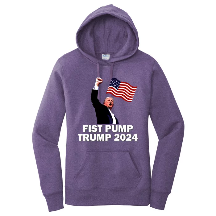 Fist Bump Trump 2024 Women's Pullover Hoodie