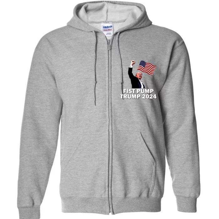 Fist Bump Trump 2024 Full Zip Hoodie