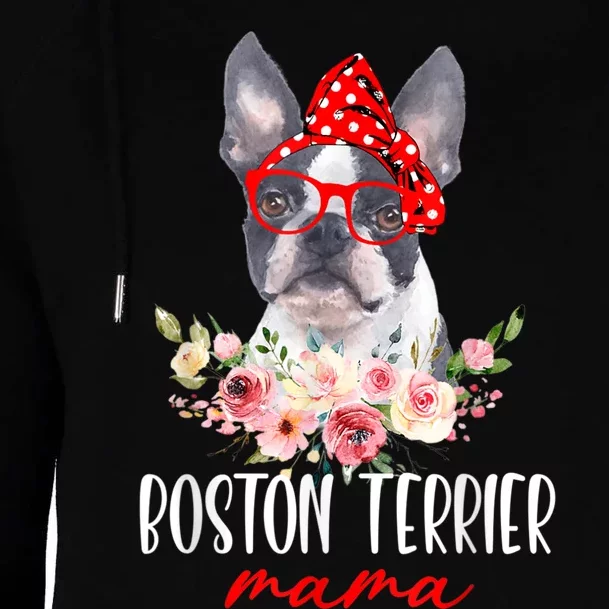 Funny Boston Terrier Mom Dog Lovers Mothers Day Gifts Womens Funnel Neck Pullover Hood