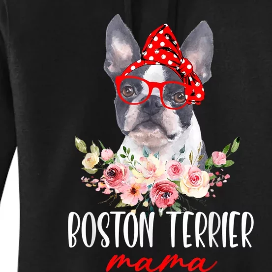 Funny Boston Terrier Mom Dog Lovers Mothers Day Gifts Women's Pullover Hoodie