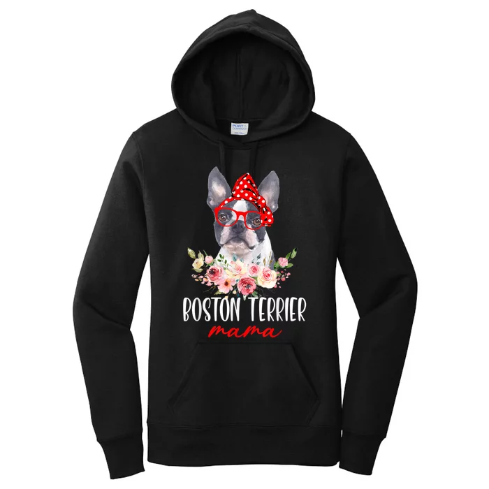 Funny Boston Terrier Mom Dog Lovers Mothers Day Gifts Women's Pullover Hoodie