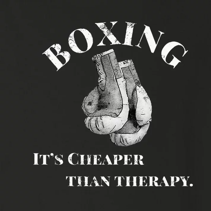 Funny Boxing T Cheaper Than Therapy Toddler Long Sleeve Shirt