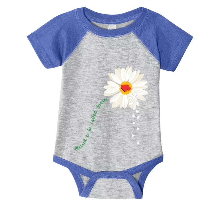 Flower Blessed To Be Called Auntie Funny Auntie Gift Great Gift Infant Baby Jersey Bodysuit