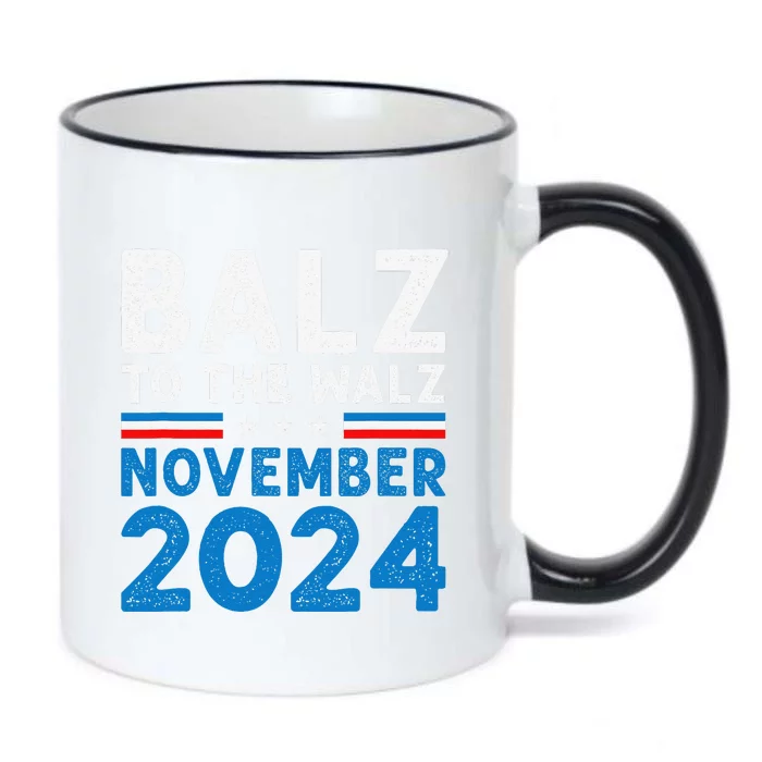 Funny Balz To The Walz Kamala Harris Tim Walz 2024 Gift Black Color Changing Mug