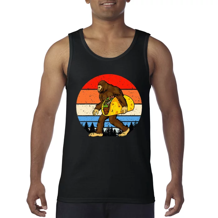 Funny Bigfoot Taco Lover Bigfoot Taco Bigfoot Tank Top