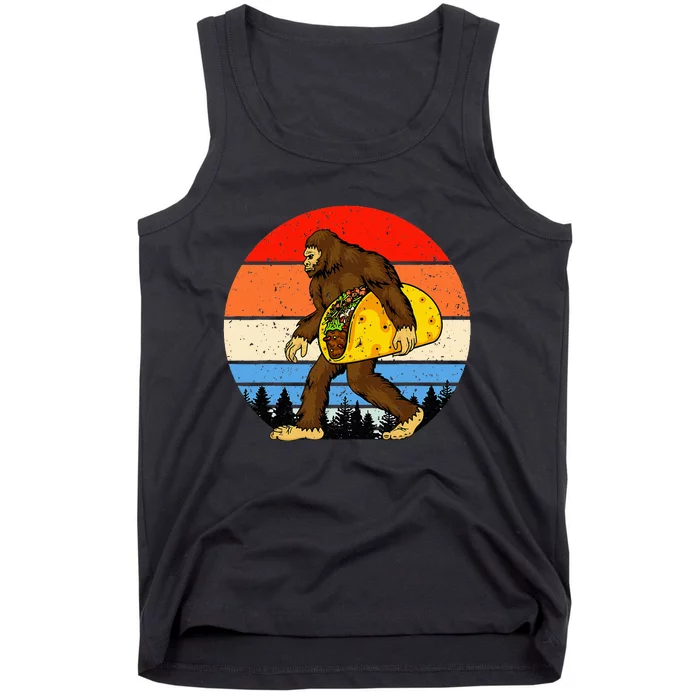 Funny Bigfoot Taco Lover Bigfoot Taco Bigfoot Tank Top