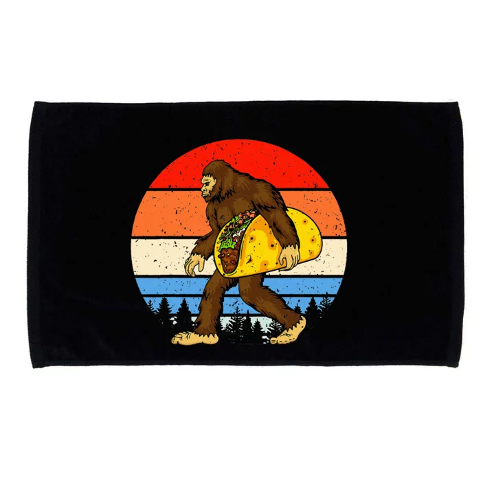 Funny Bigfoot Taco Lover Bigfoot Taco Bigfoot Microfiber Hand Towel