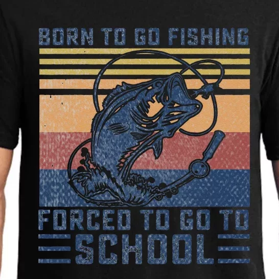 Funny Born To Go Fishing Bass Fish Fisherman Pajama Set